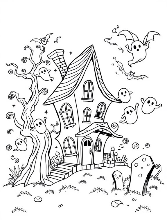 whimsical haunted house design