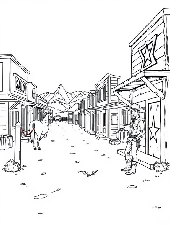 wild west adventure coloring