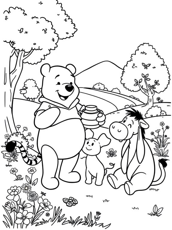 winnie the pooh coloring fun