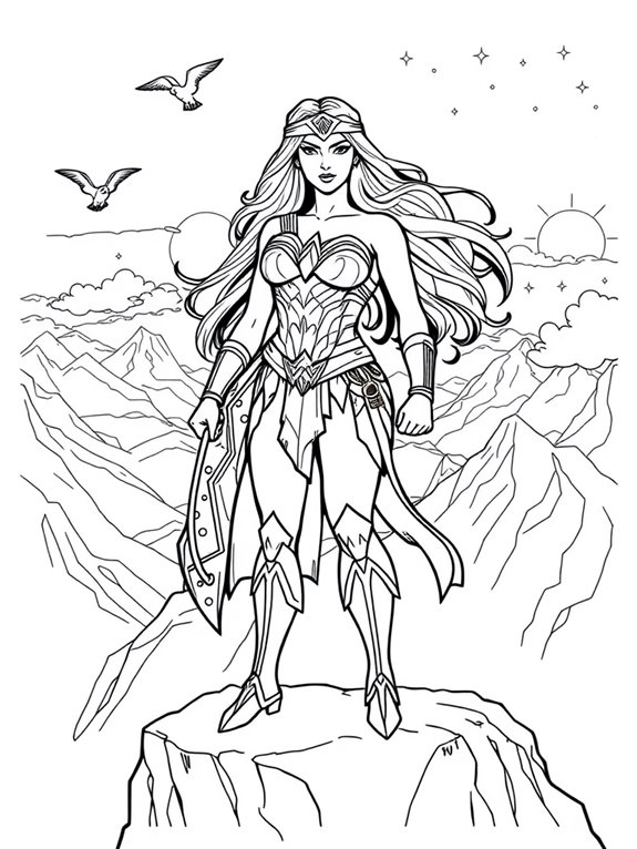 wonder woman coloring page