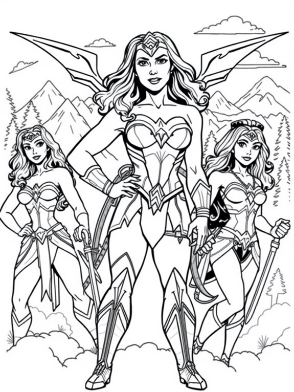 wonder woman coloring page