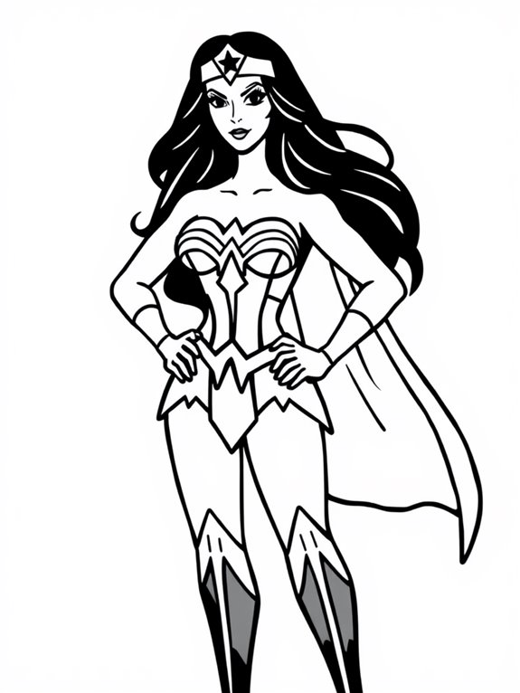 wonder woman coloring page