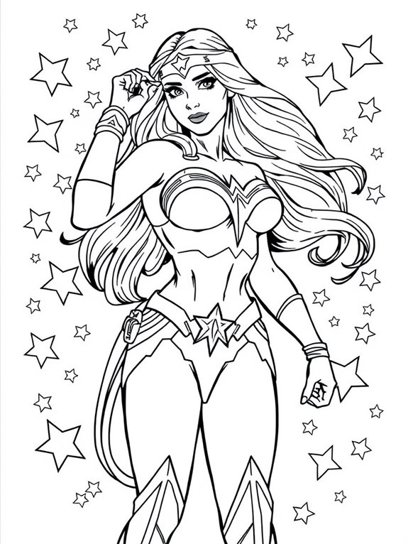 wonder woman coloring page