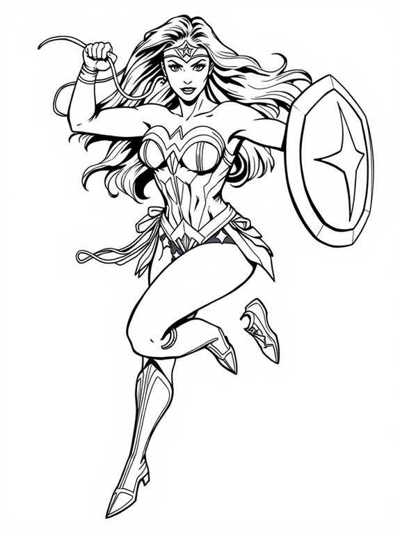 wonder woman coloring page