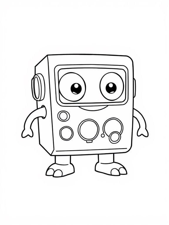 wubbox coloring activity page
