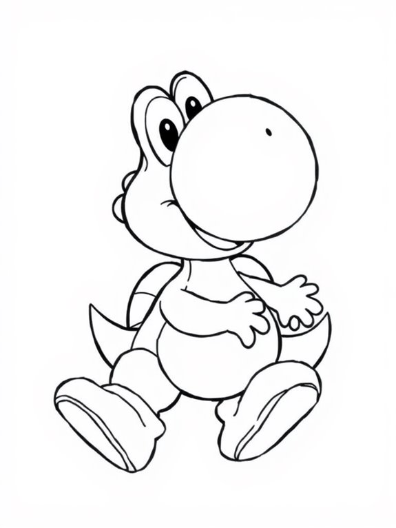 yoshi coloring page design