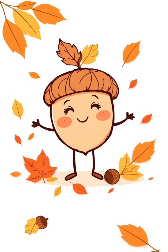adorable acorn doodle project