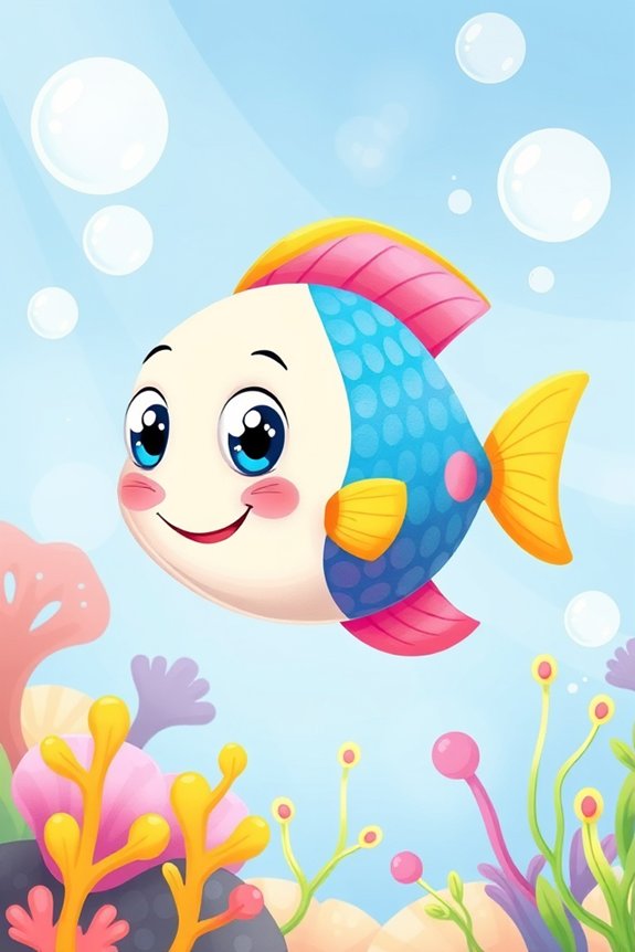 adorable fish drawing project
