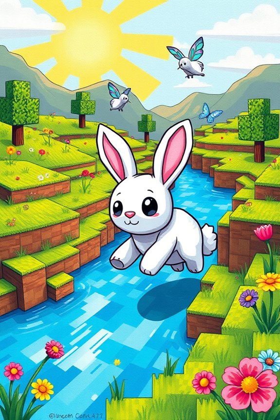adorable minecraft animal art