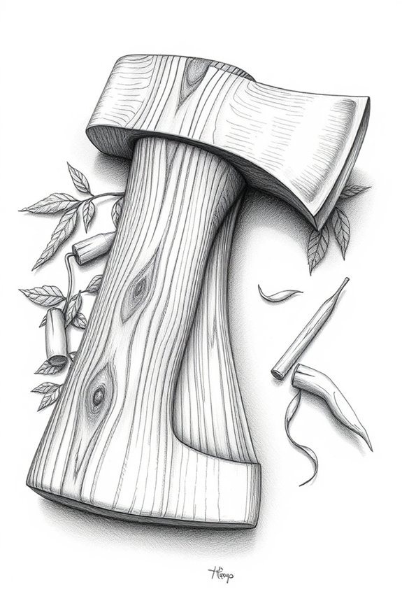 axe drawing contrast techniques