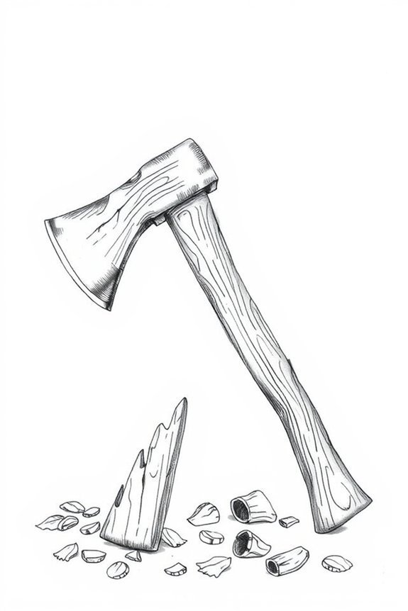 axe drawing illustration project