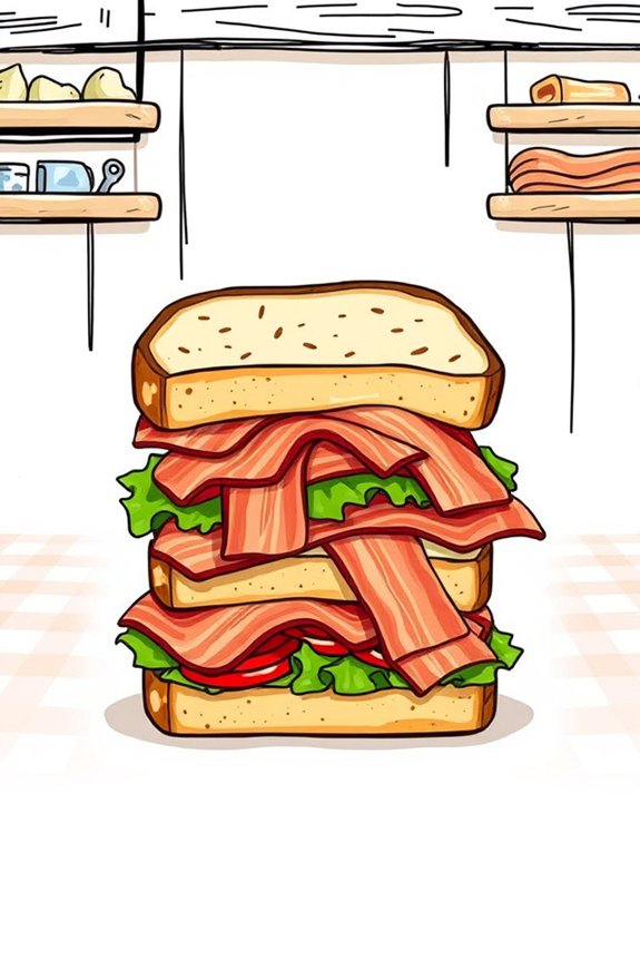 bacon sandwich illustration project