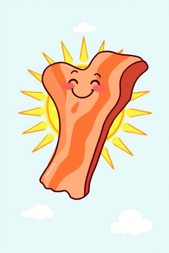 bacon themed playful artwork