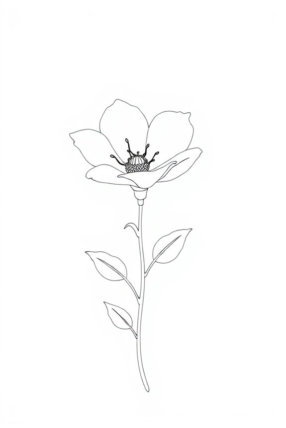 beginner floral drawing project