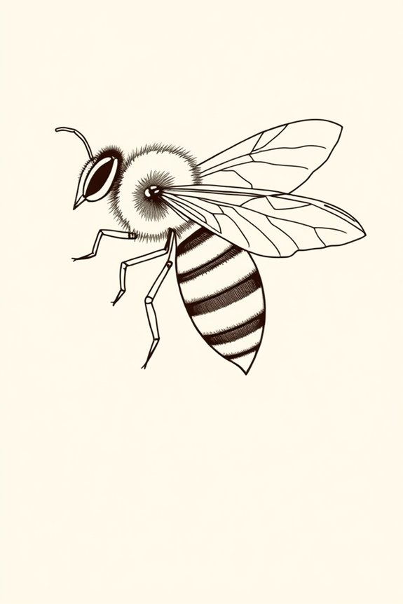 beginner friendly bee sketch