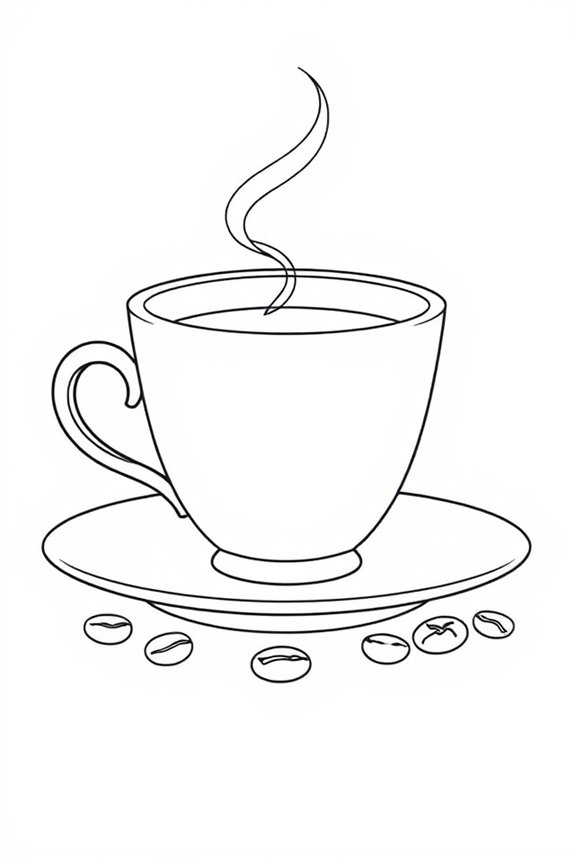 beginner friendly coffee cup drawing