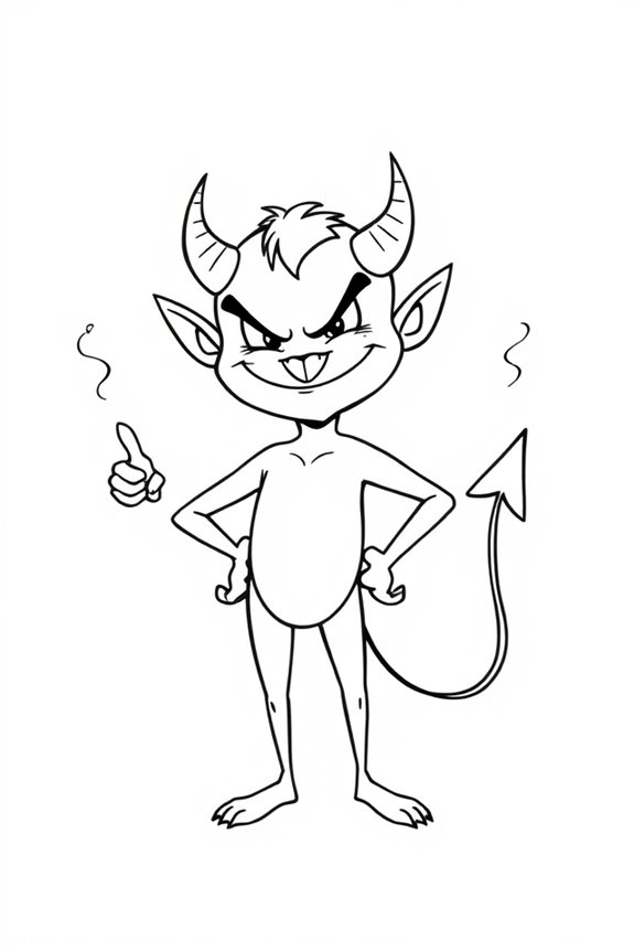 beginner friendly devil drawing