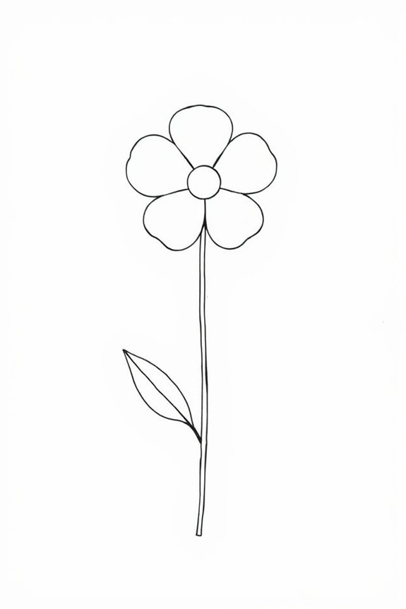 beginner friendly flower drawing