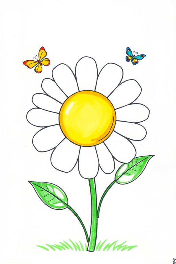 beginner friendly flower drawing
