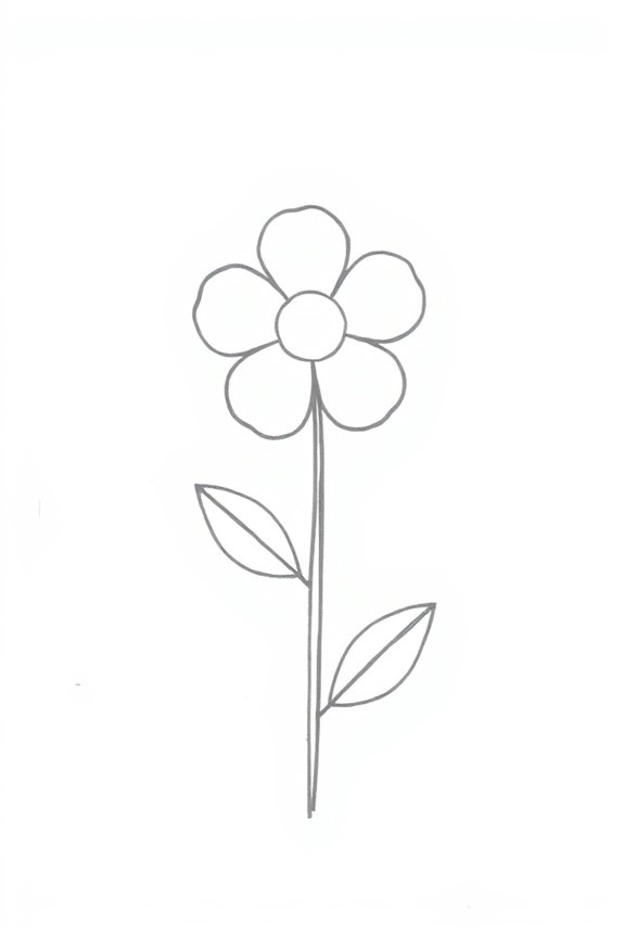 beginner friendly flower drawing