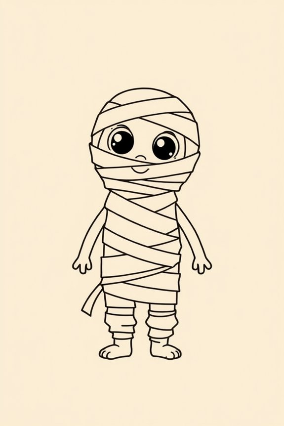 beginner friendly mummy drawing