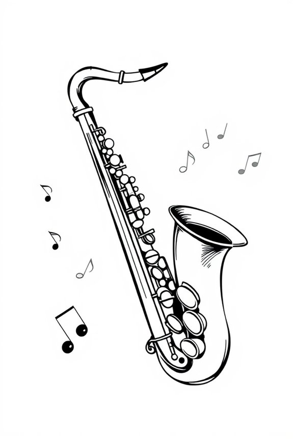 beginner saxophone drawing project