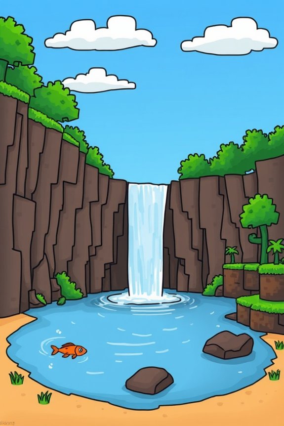 beginner waterfall drawing tutorial