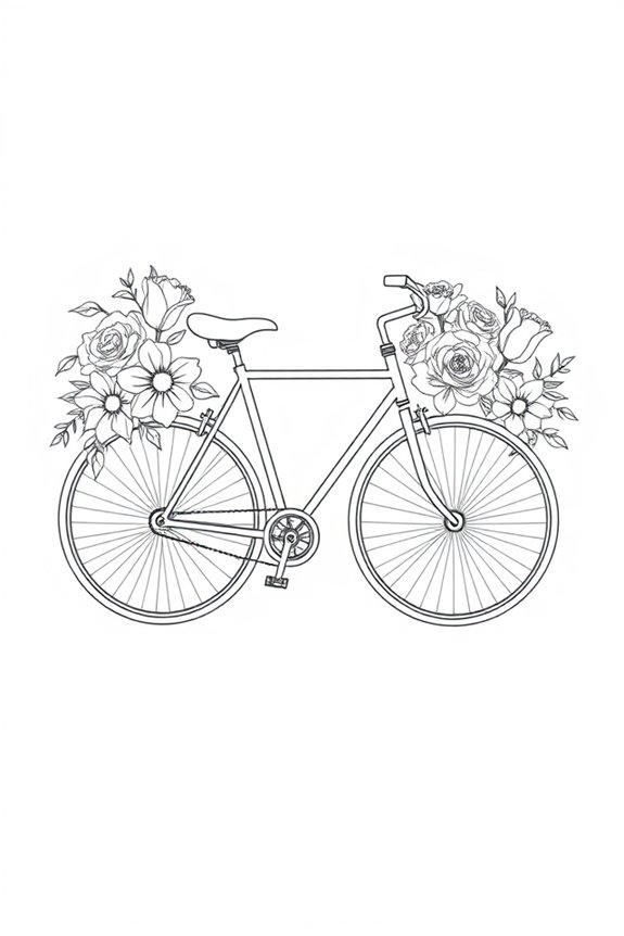 bicycle adorned with flowers