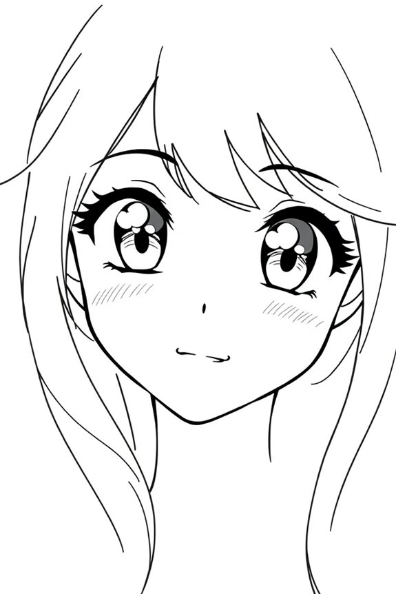 black and white anime drawing