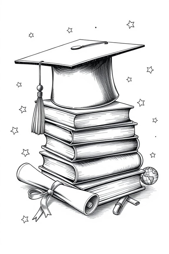 black and white art project