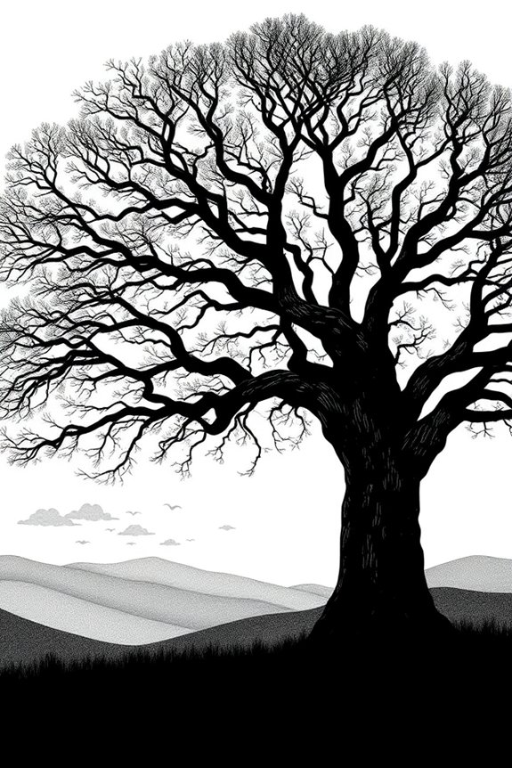 black and white silhouette drawing