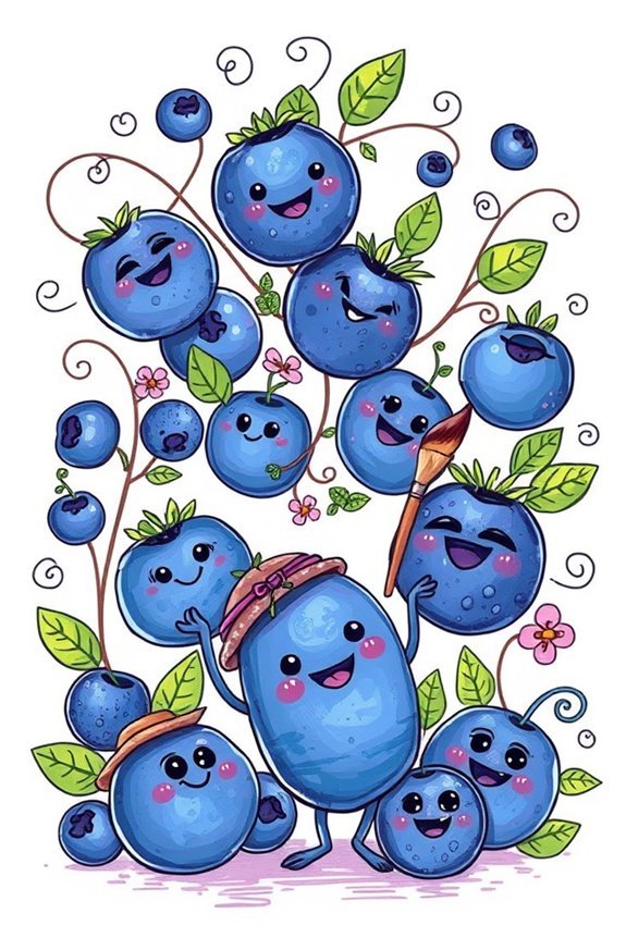 blueberry doodle drawing project