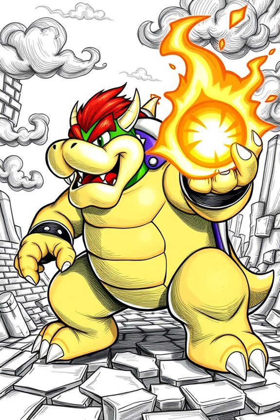 bowser fireball illustration project