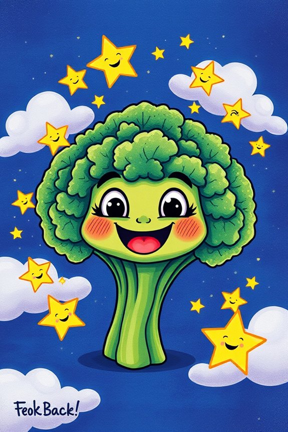 broccoli among twinkling stars