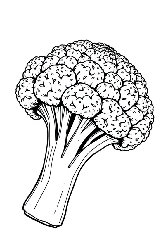 broccoli outline drawing project