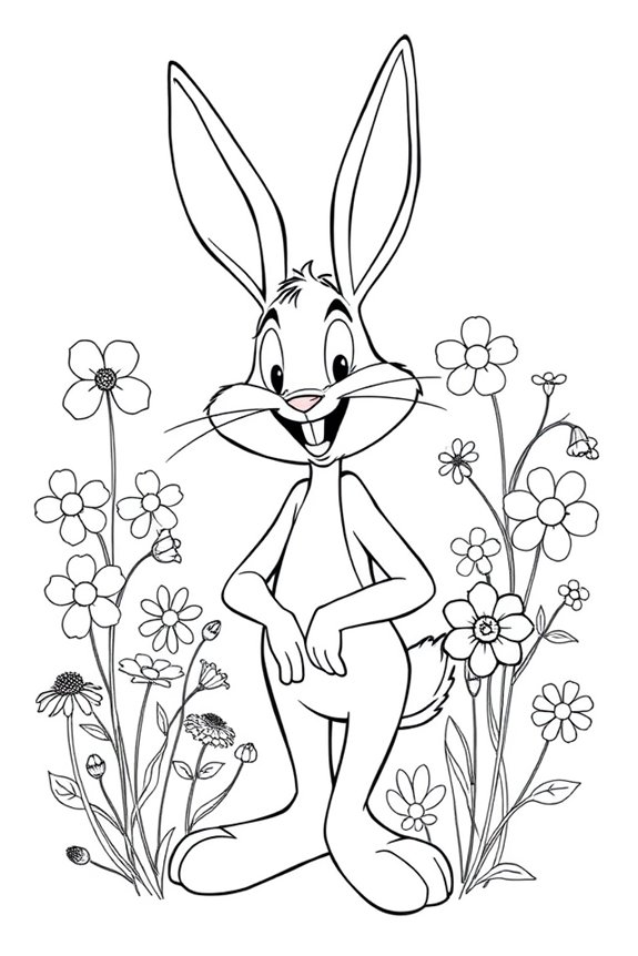 bugs bunny floral art