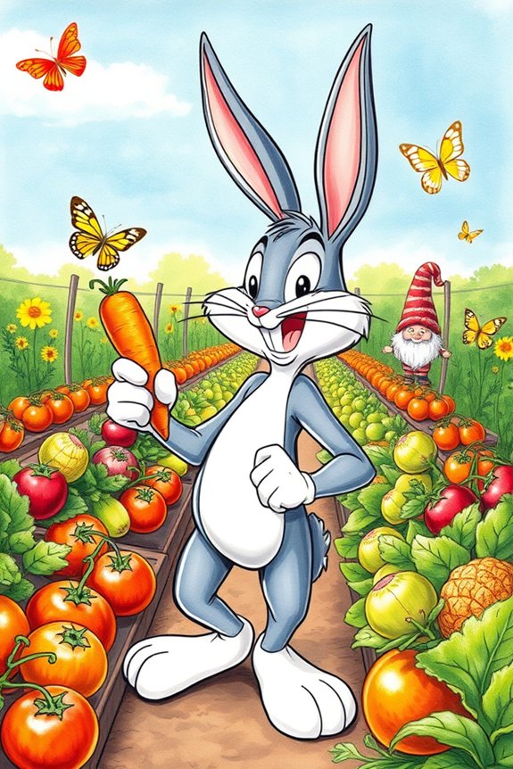 bugs bunny vegetable garden