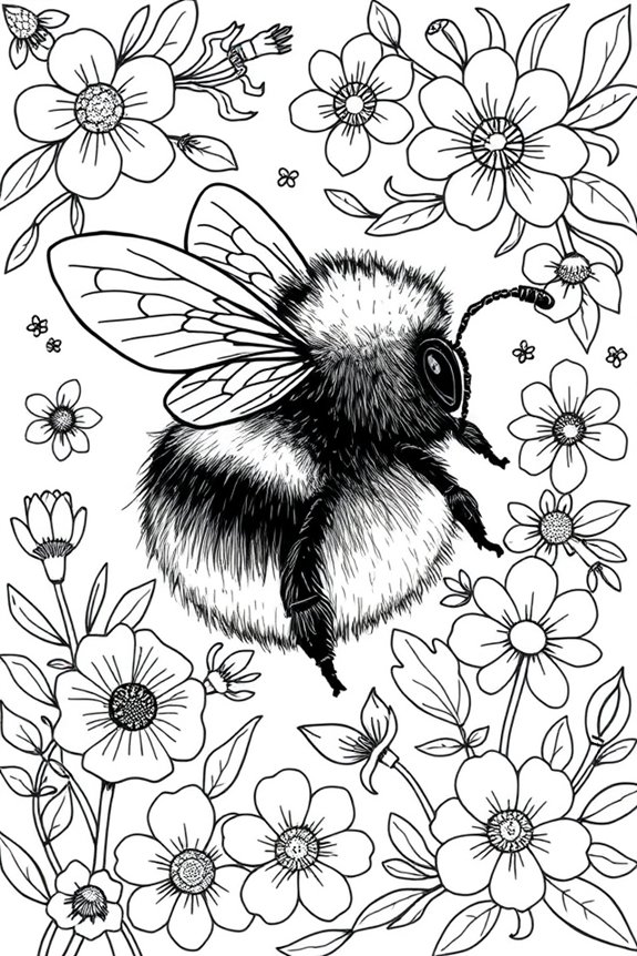 bumble bee drawing project