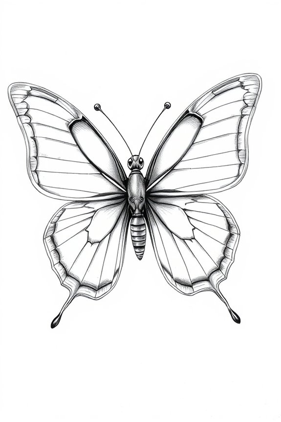 butterfly anatomy drawing project