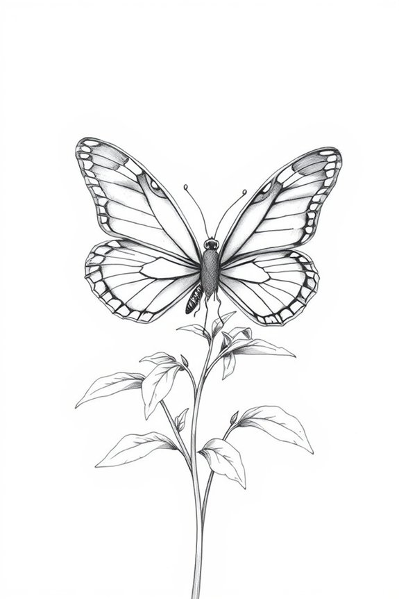 butterfly drawing art project