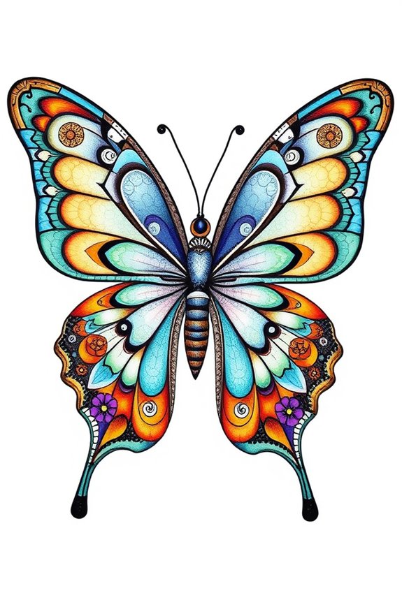 butterfly wings intricate design