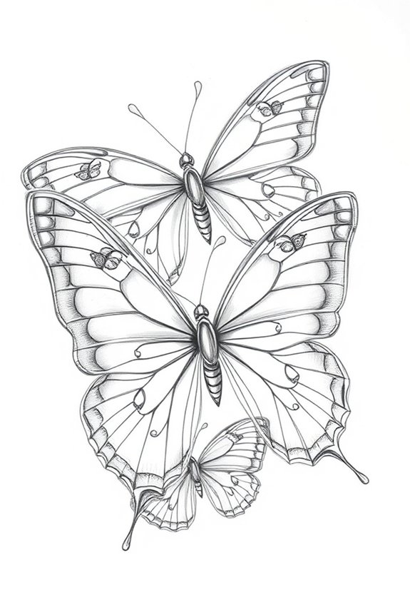 butterfly wings sketching techniques