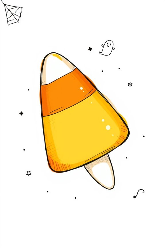 candy corn drawing project