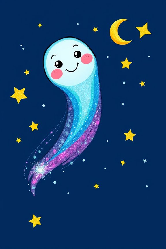 cartoon comet drawing project