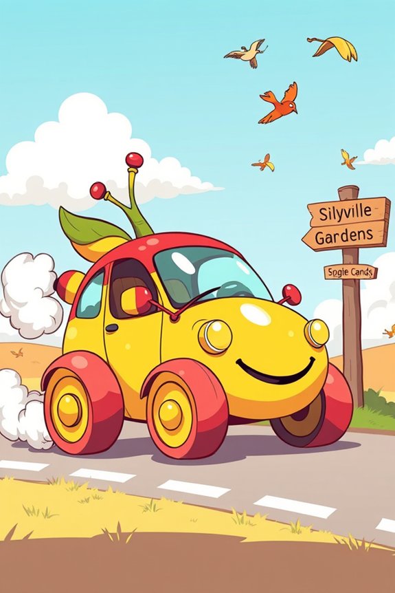 cartoon vehicle drawing project