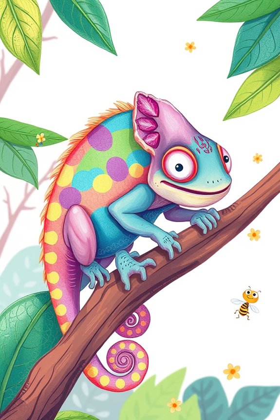 chameleon s expressive emotional colors
