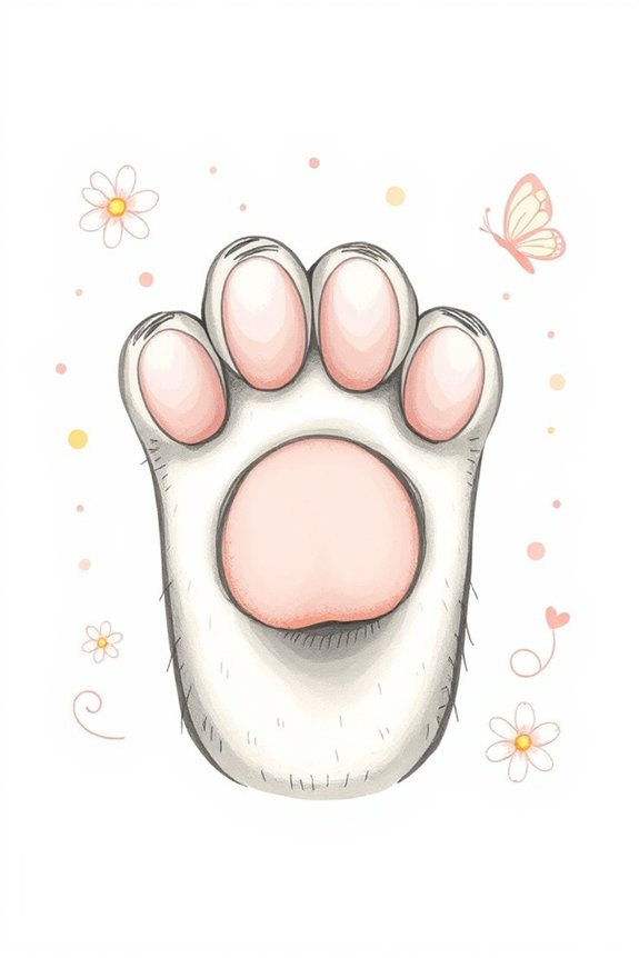 charming feline paw illustration