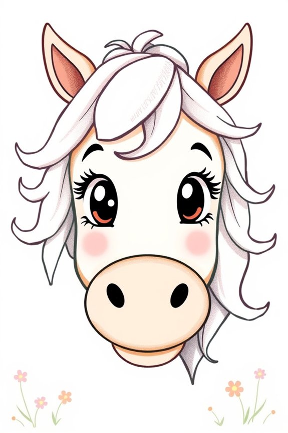 charming horse head illustration