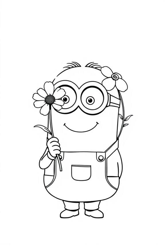 charming minimalist minion drawing