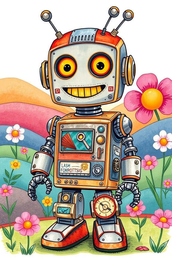 charming robot drawing project